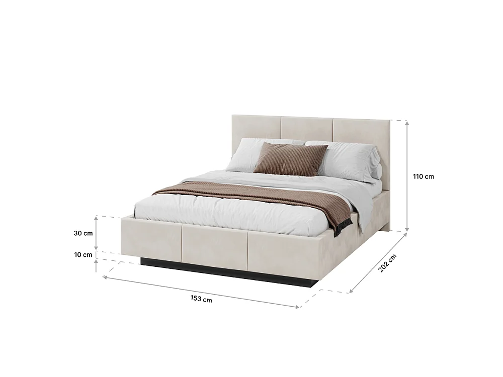 Lit coffre Raveiro 140 x 190 cm avec sommier à lattes relevable Noir