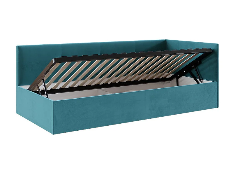 Lit coffre Elly 90x200  - Sommier inclus Azur