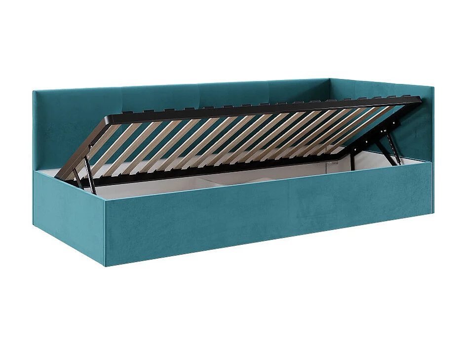 Lit coffre Elly 90x200  - Sommier inclus Azur