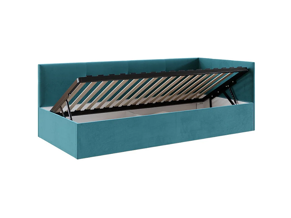 Lit coffre Elly 90x200  - Sommier inclus Azur