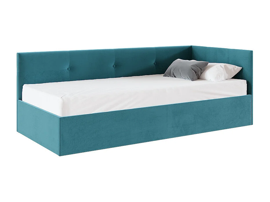 Lit coffre Elly 90x200  - Sommier inclus Azur