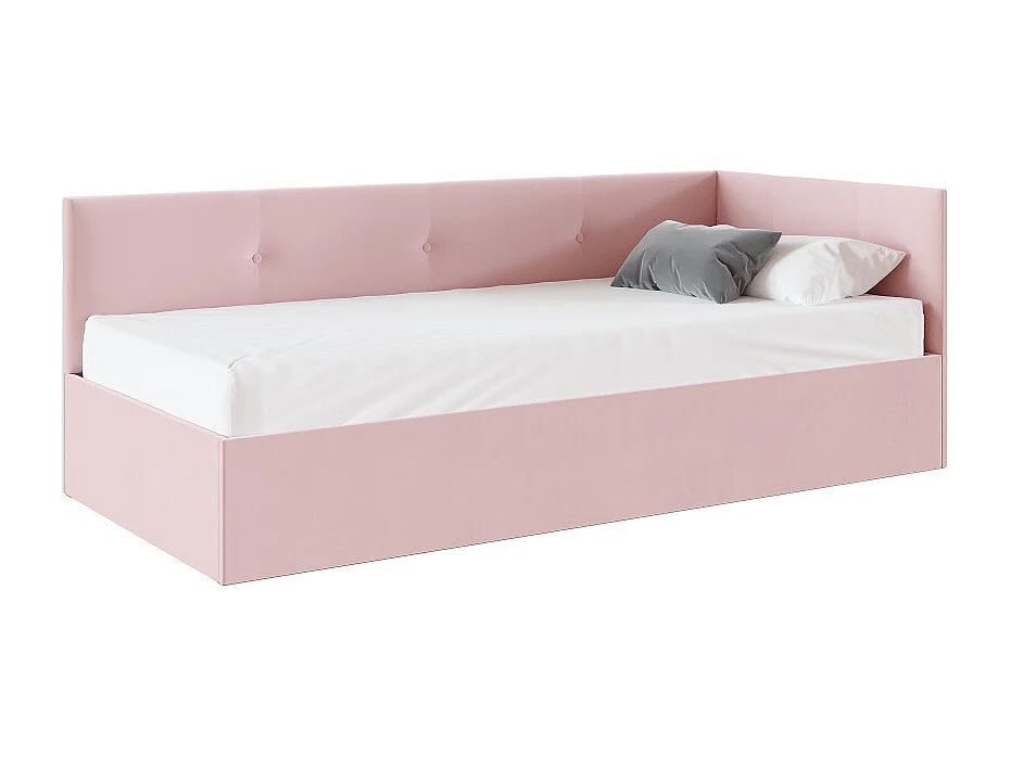 Lit coffre Elly 90x200  - Sommier inclus ROSE