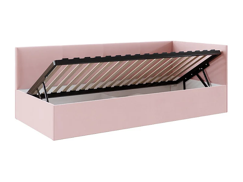 Lit coffre Elly 90x200  - Sommier inclus ROSE