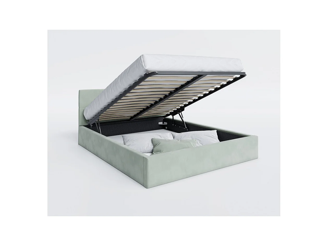 Lit Coffre Rino 140x200 cm - Sommier inclus Mint