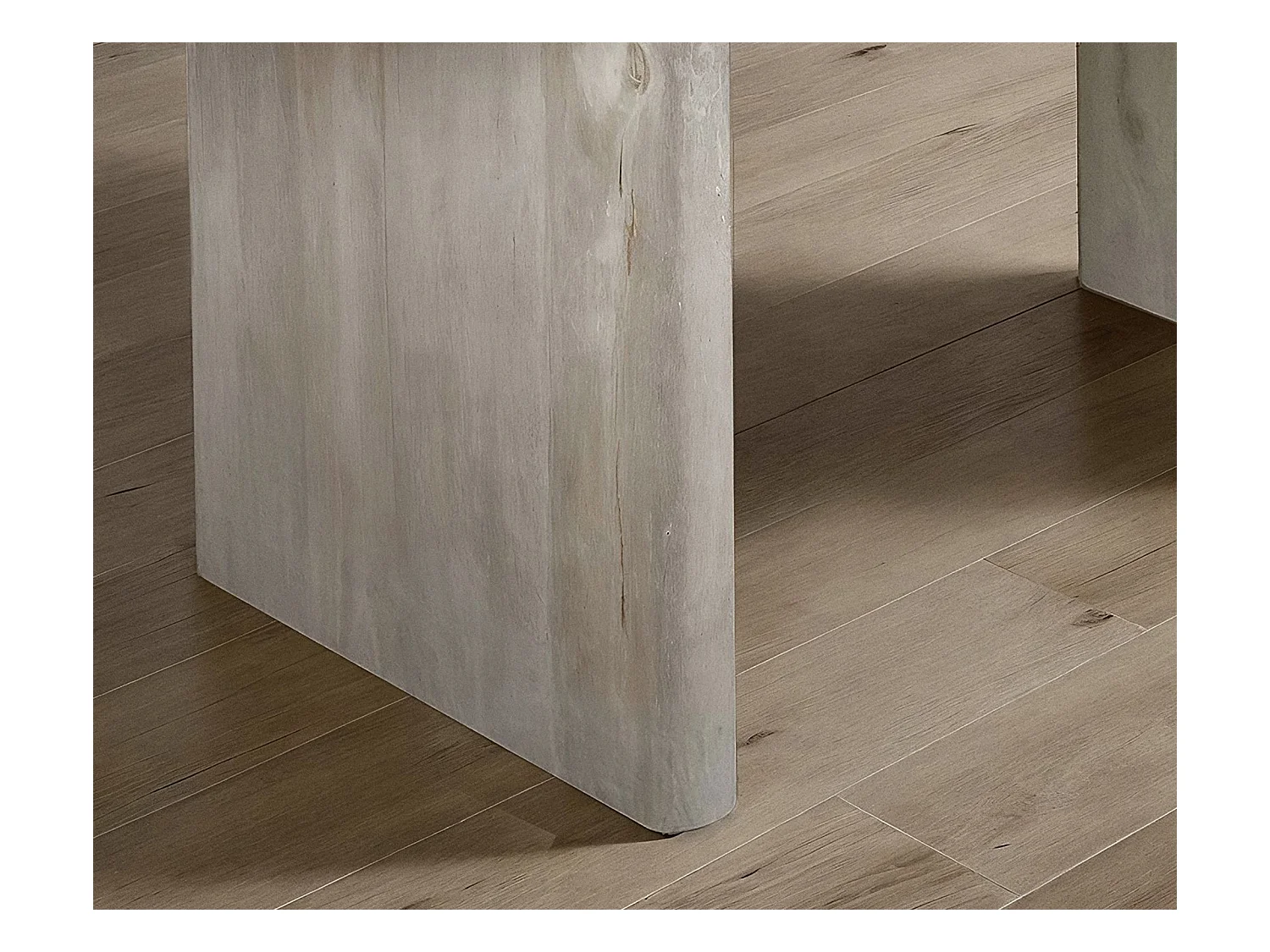 Table Salle à Manger 180x90 cm Bois de Manguier Blanc Design Rétro