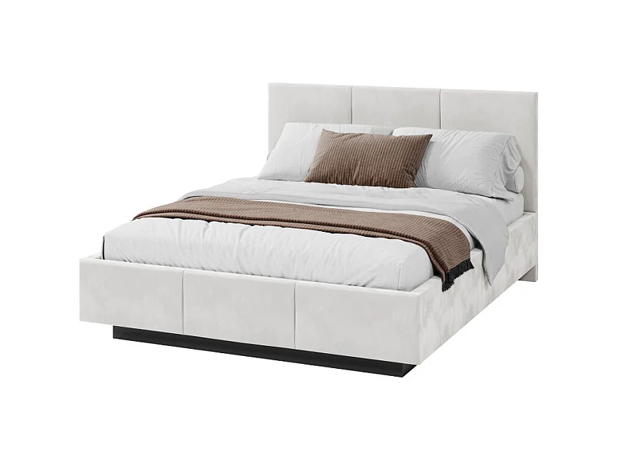 Lit coffre Raveiro 140 x 190 cm avec sommier à lattes relevable Blanc
