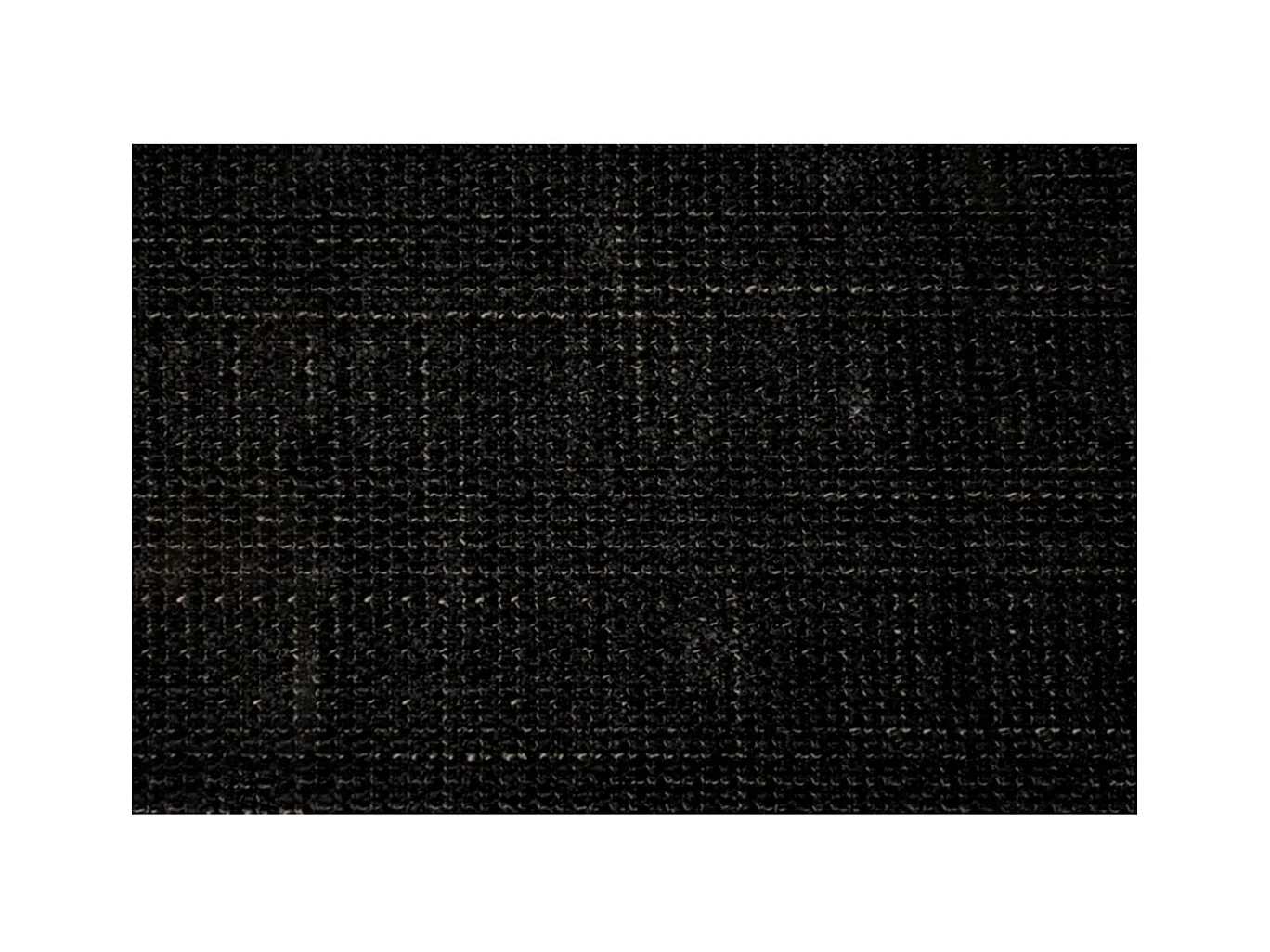 Lit 140x200cm avec tête de lit capitonnée tissu et sommier tapissier Noir - Hauteur totale : 29cm