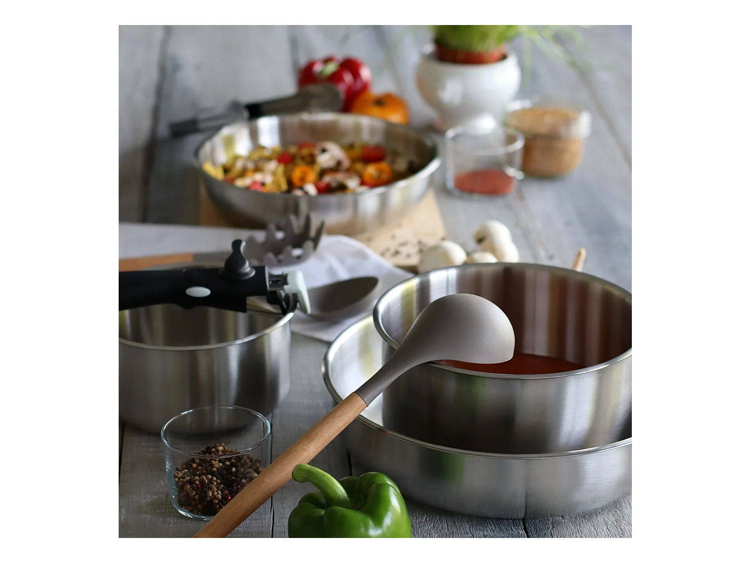 Menastyl - Set 5 Pieces Iris En Acier Inoxydable