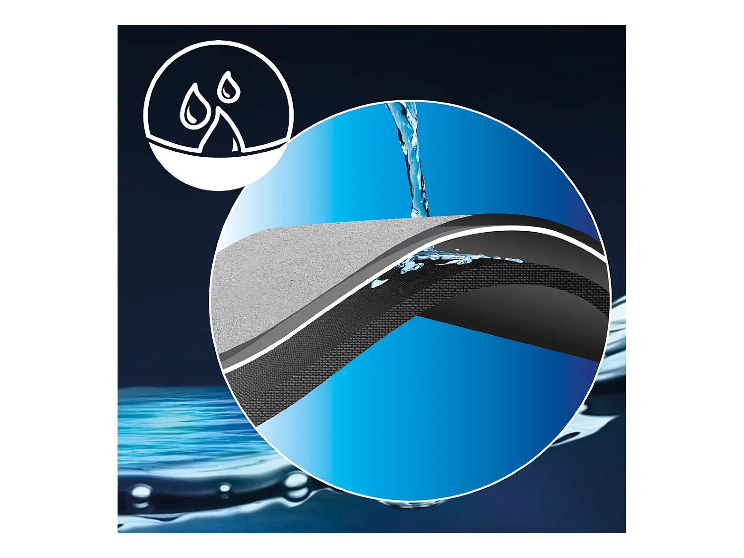 Tapis de Bain Imprimé "Salou" 50x80cm Gris