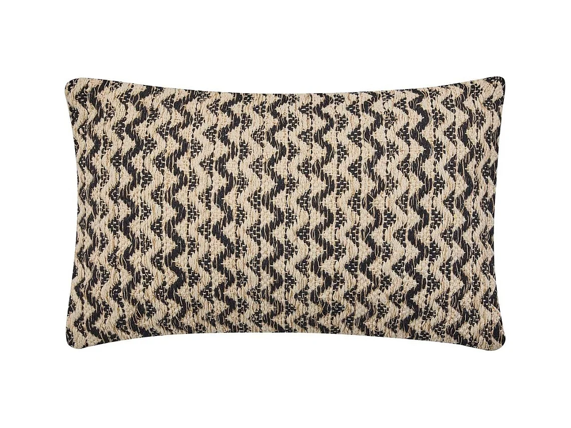 Coussin Déco Fantaisie "Loumeo" 30x50cm Noir