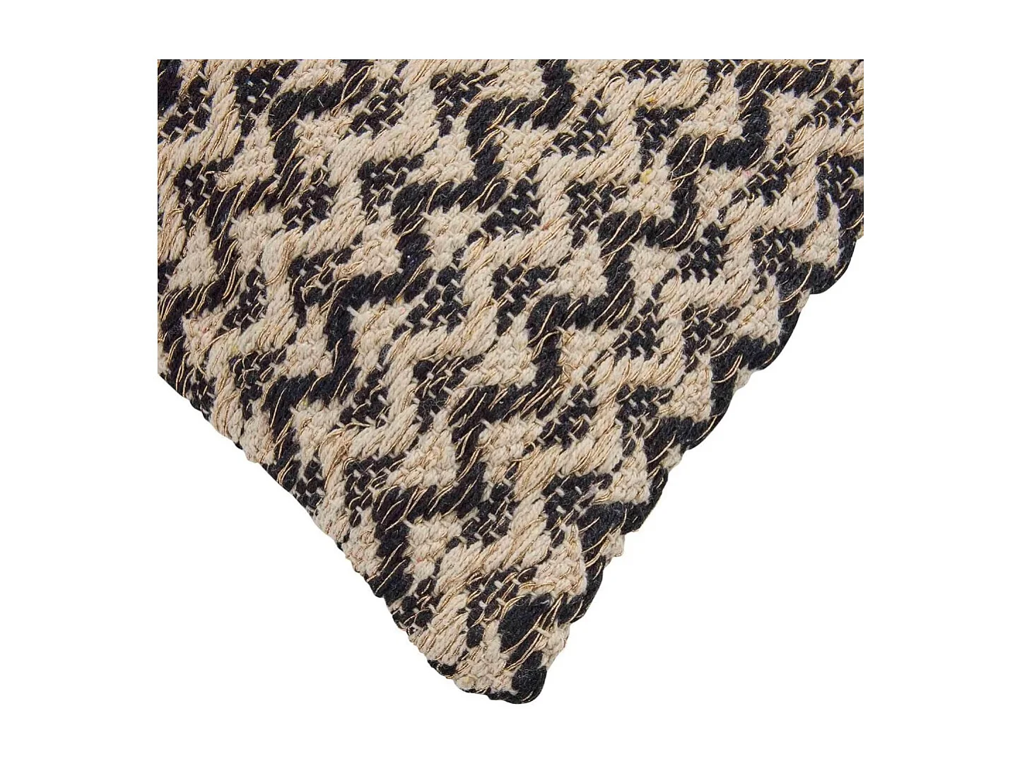 Coussin Déco Fantaisie "Loumeo" 30x50cm Noir