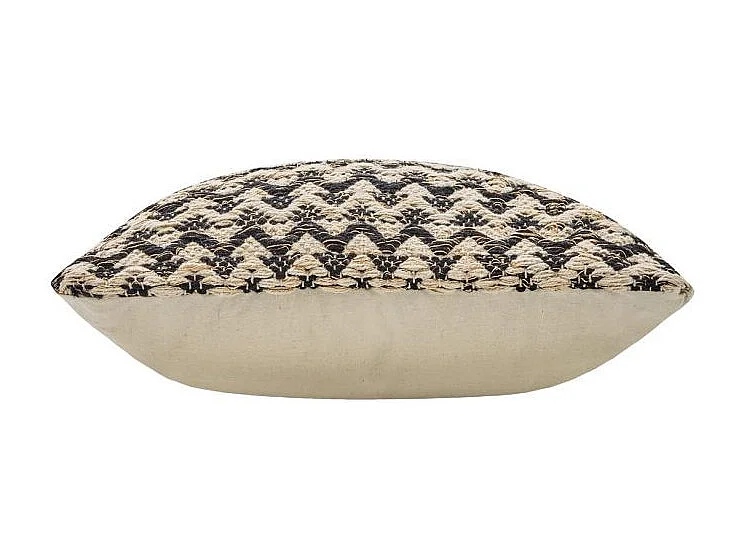 Coussin Déco Fantaisie "Loumeo" 30x50cm Noir