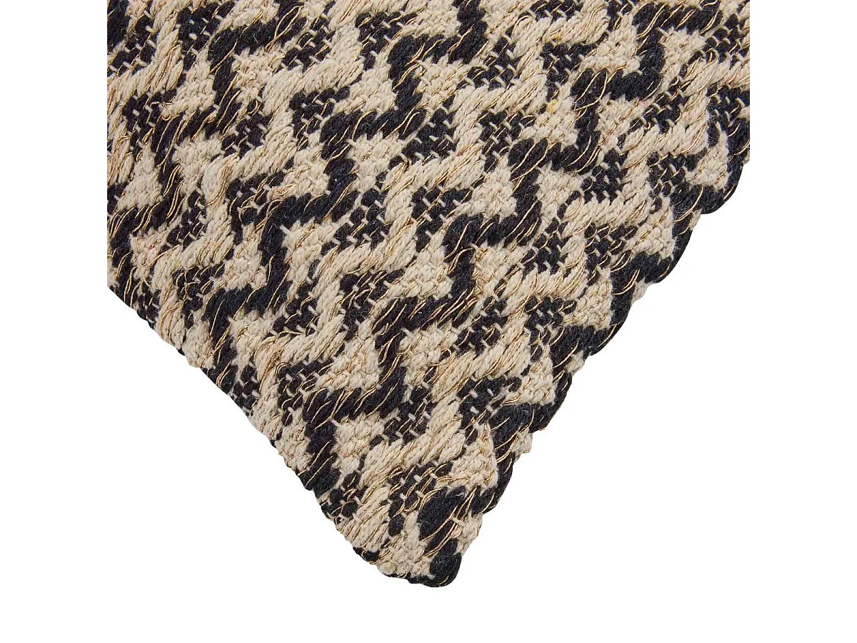 Coussin Déco Fantaisie "Loumeo" 30x50cm Noir