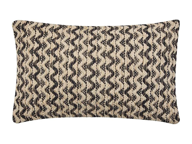 Coussin Déco Fantaisie "Loumeo" 30x50cm Noir