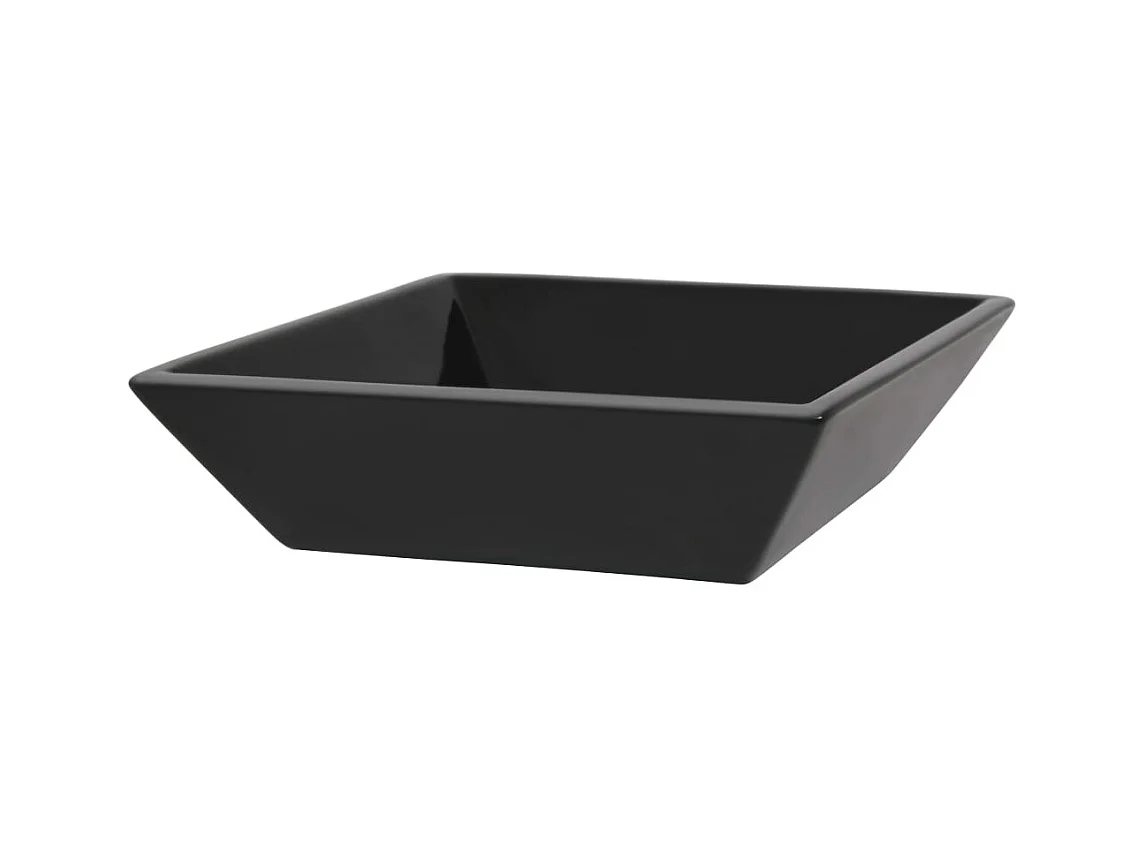Vasque à poser-Lavabo Céramique carré Noir 41,5 x 41,5 x 12 cm