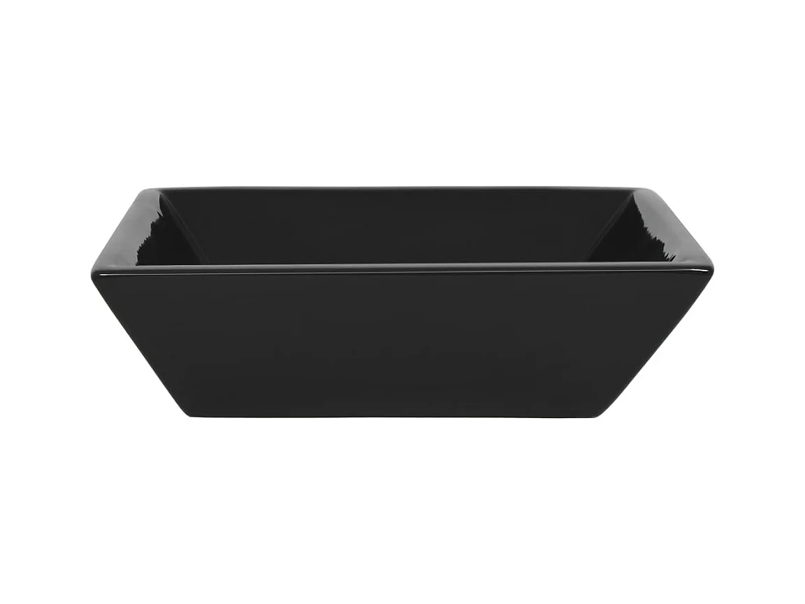 Vasque à poser-Lavabo Céramique carré Noir 41,5 x 41,5 x 12 cm