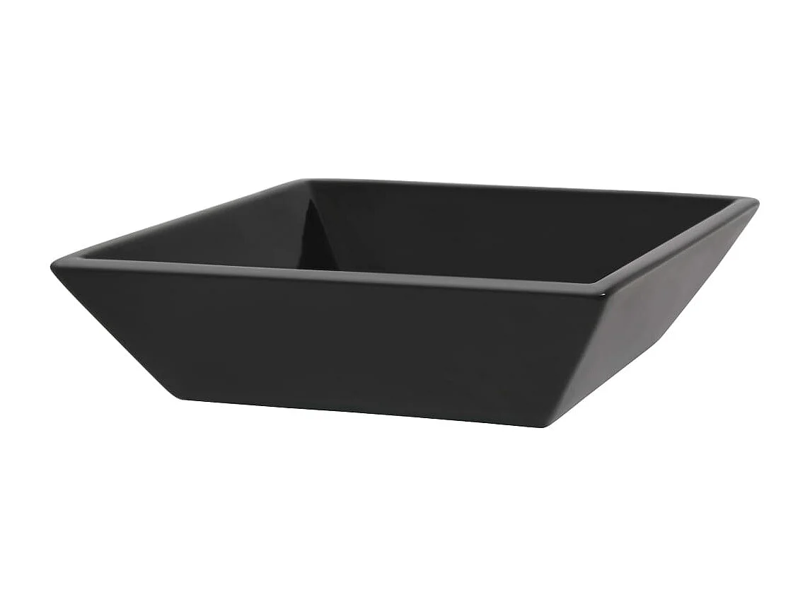 Vasque à poser-Lavabo Céramique carré Noir 41,5 x 41,5 x 12 cm