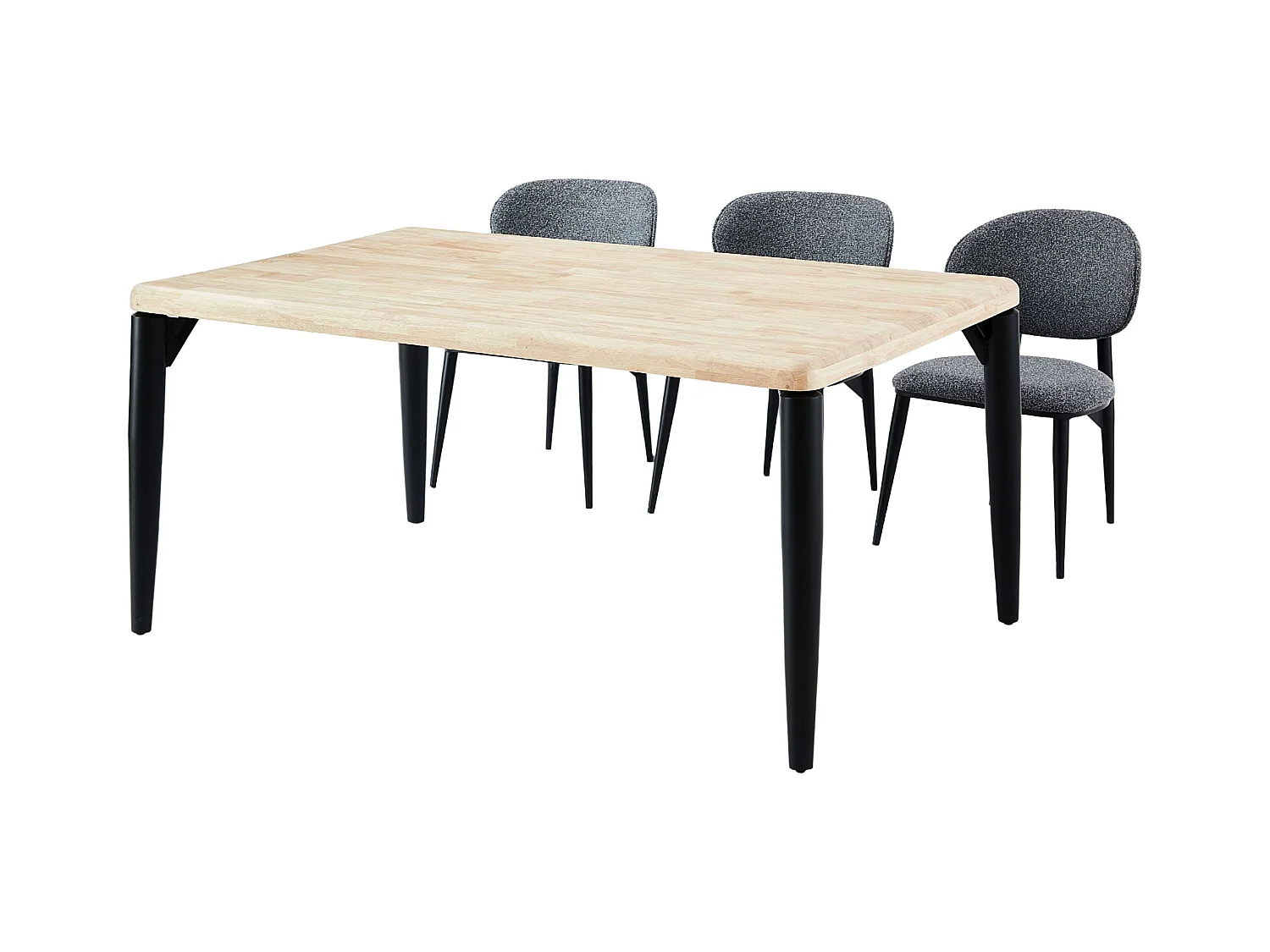 Mesa comedor fija Napi melamina roble Nordish/negro 160x100x76 cm