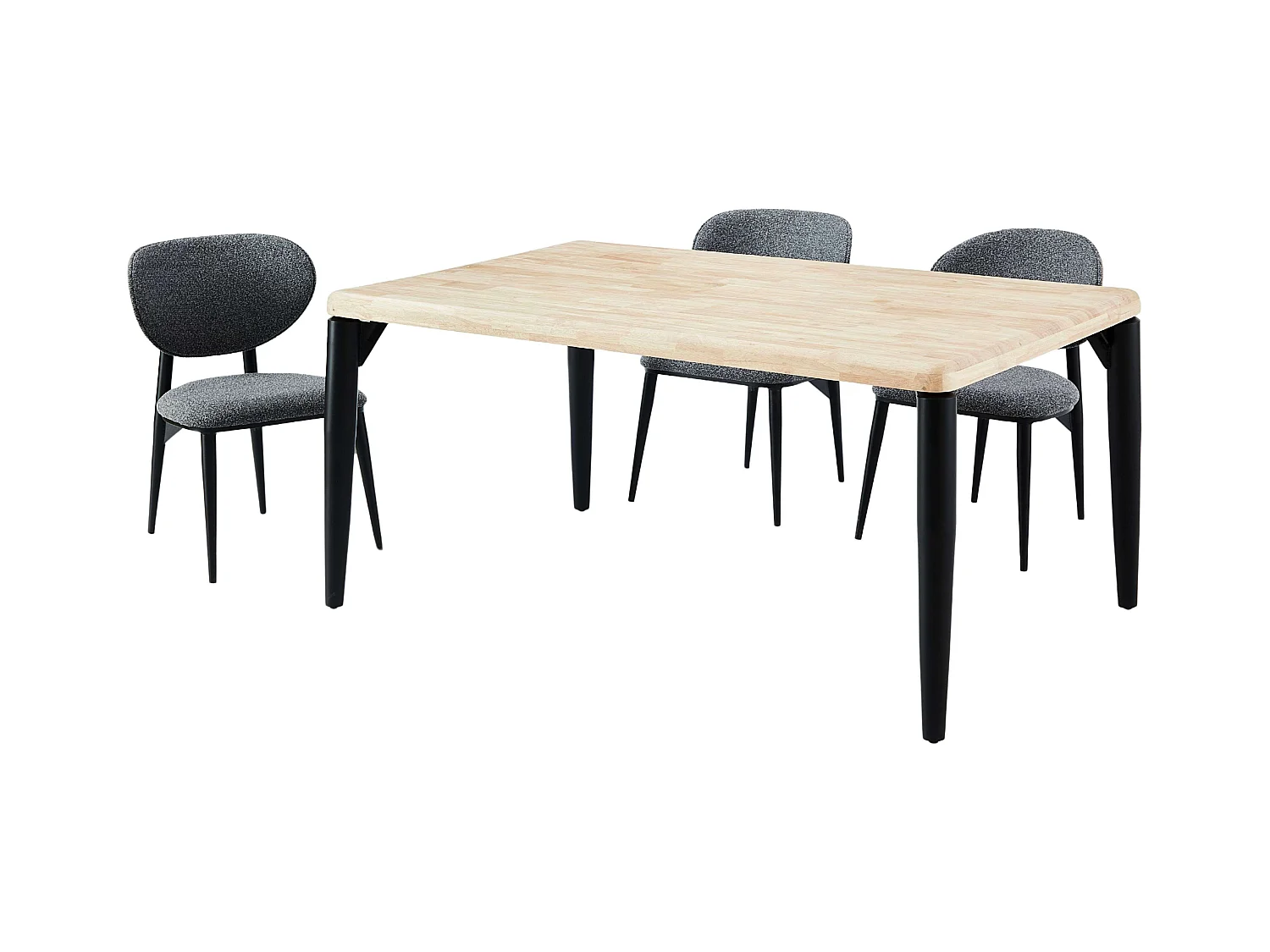 Mesa comedor fija Napi melamina roble Nordish/negro 160x100x76 cm