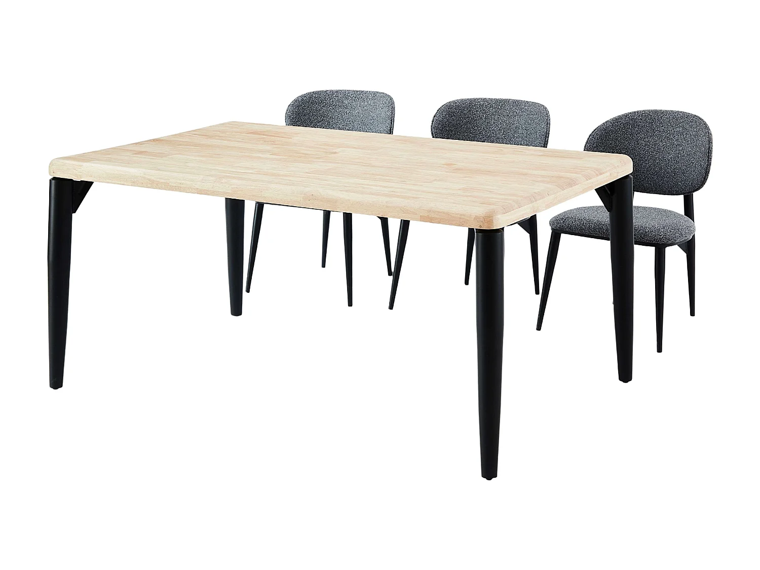 Mesa comedor fija Napi melamina roble Nordish/negro 160x100x76 cm