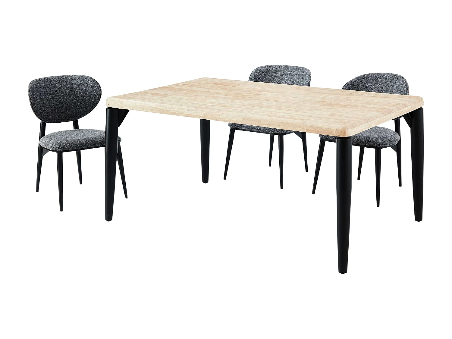 Mesa comedor fija Napi melamina roble Nordish/negro 160x100x76 cm