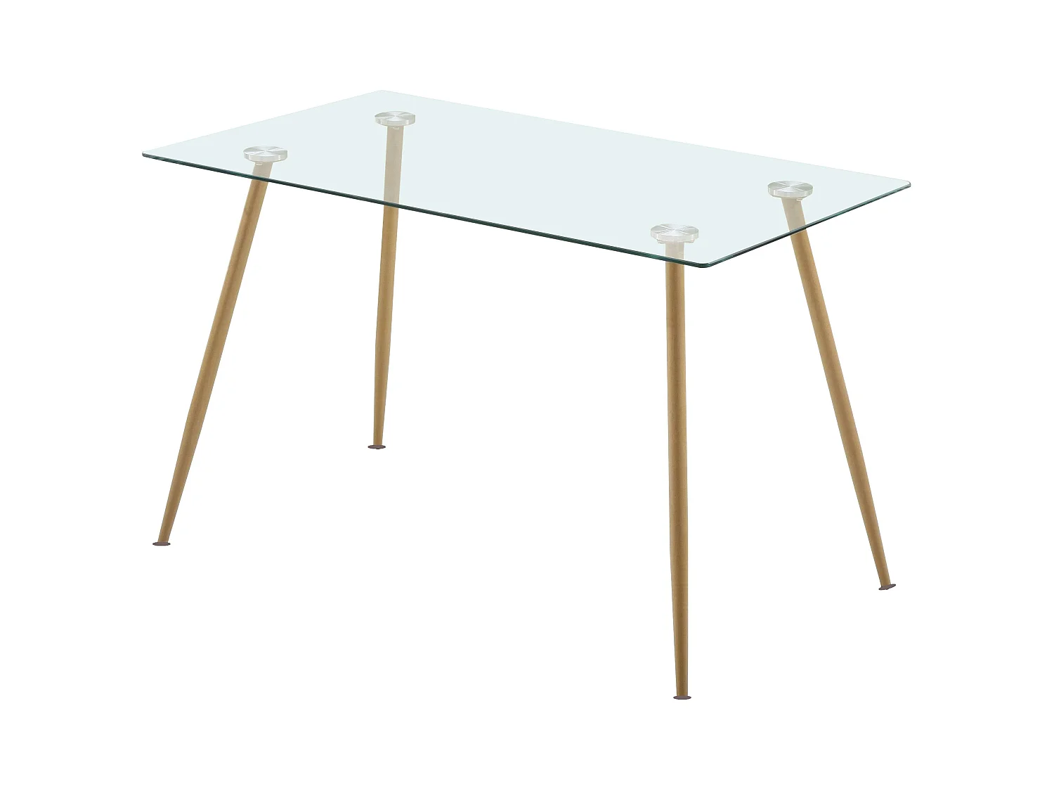 Mesa Comedor Cristal Asper Nórdico 120x170 cm