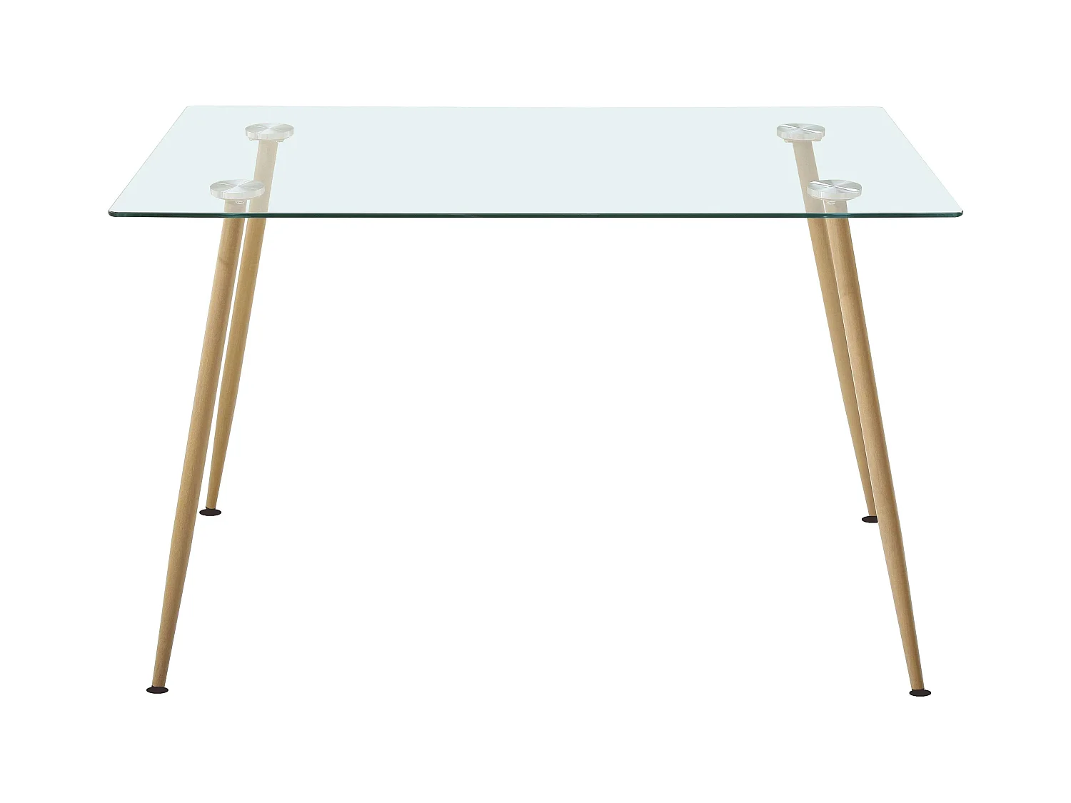 Mesa Comedor Cristal Asper Nórdico 120x170 cm