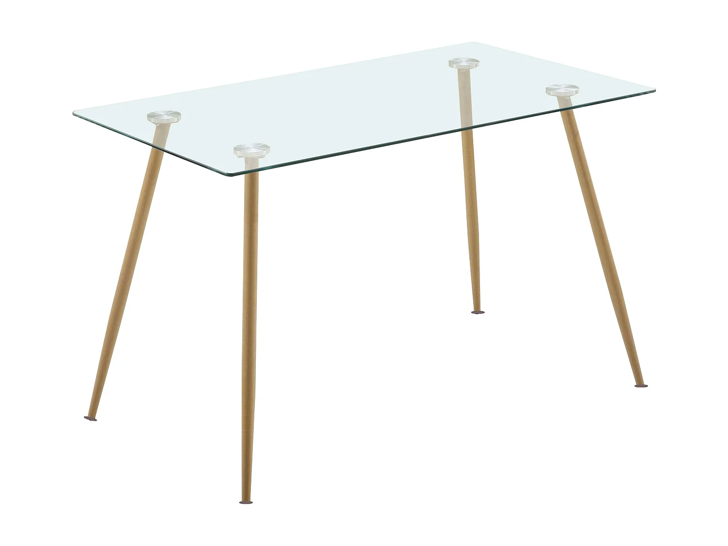 Mesa Comedor Cristal Asper Nórdico 120x170 cm