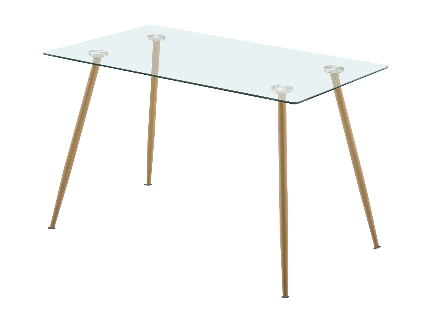 Mesa Comedor Cristal Asper Nórdico 120x170 cm