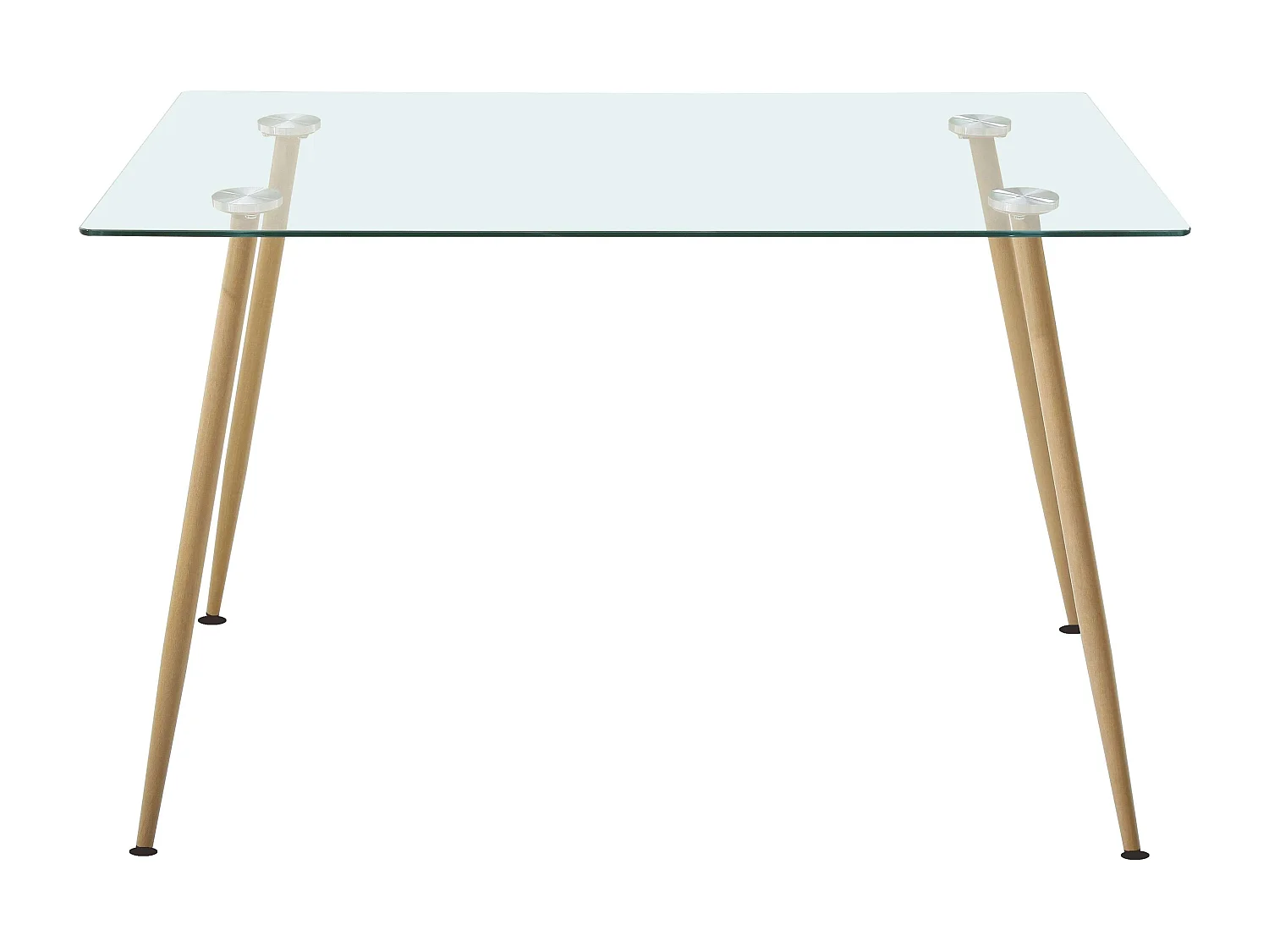Mesa Comedor Cristal Asper Nórdico 120x170 cm