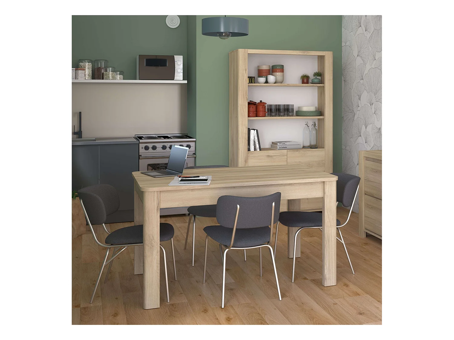 Mesa Comedor Fija City Roble Jackson 138x78x80 cm