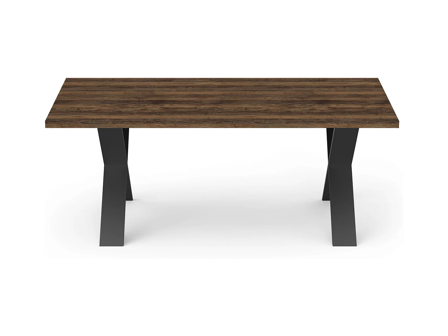 Mesa Comedor Fija Mónaco Roble Saloon Negro 180x90 cm