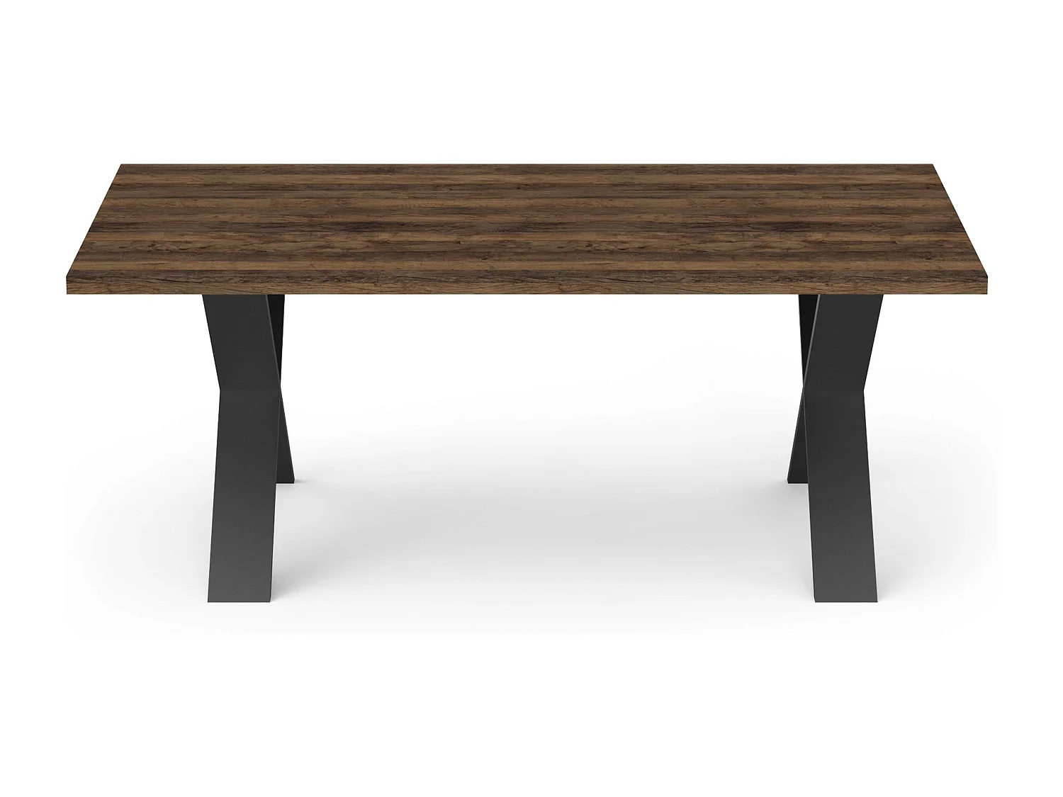 Mesa Comedor Fija Mónaco Roble Saloon Negro 180x90 cm
