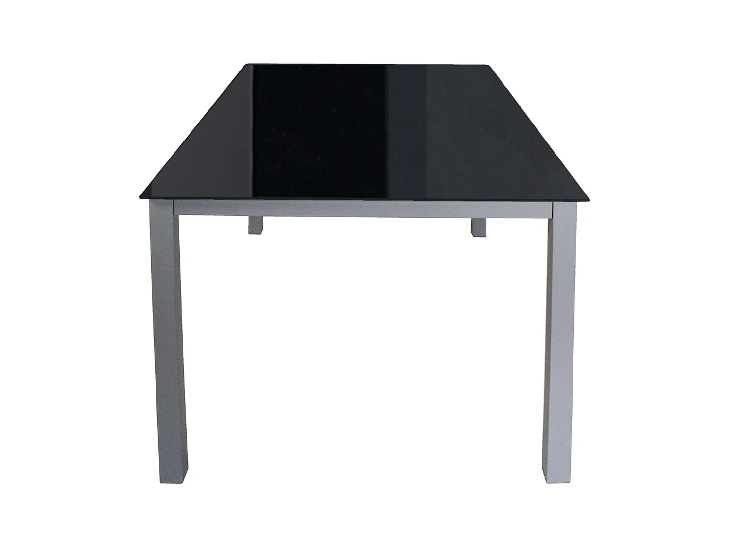 Mesa Comedor Fija Cadell Cristal Negro Metal 140x190 cm