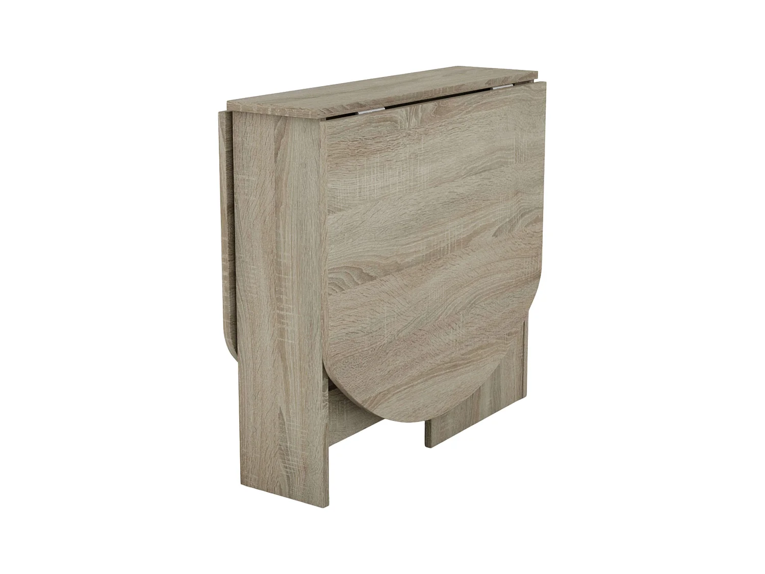 Mesa comedor redonda plegable Sand roble Sonoma melamina 150x75x80 cm