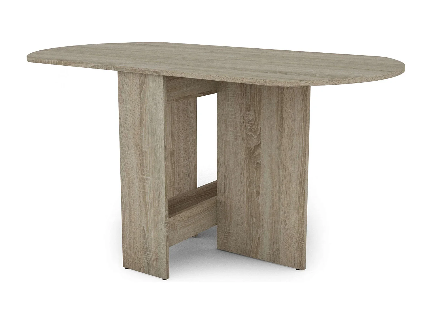 Mesa de jantar redonda dobrável Sand Sonoma carvalho melamina 150x75x80 cm
