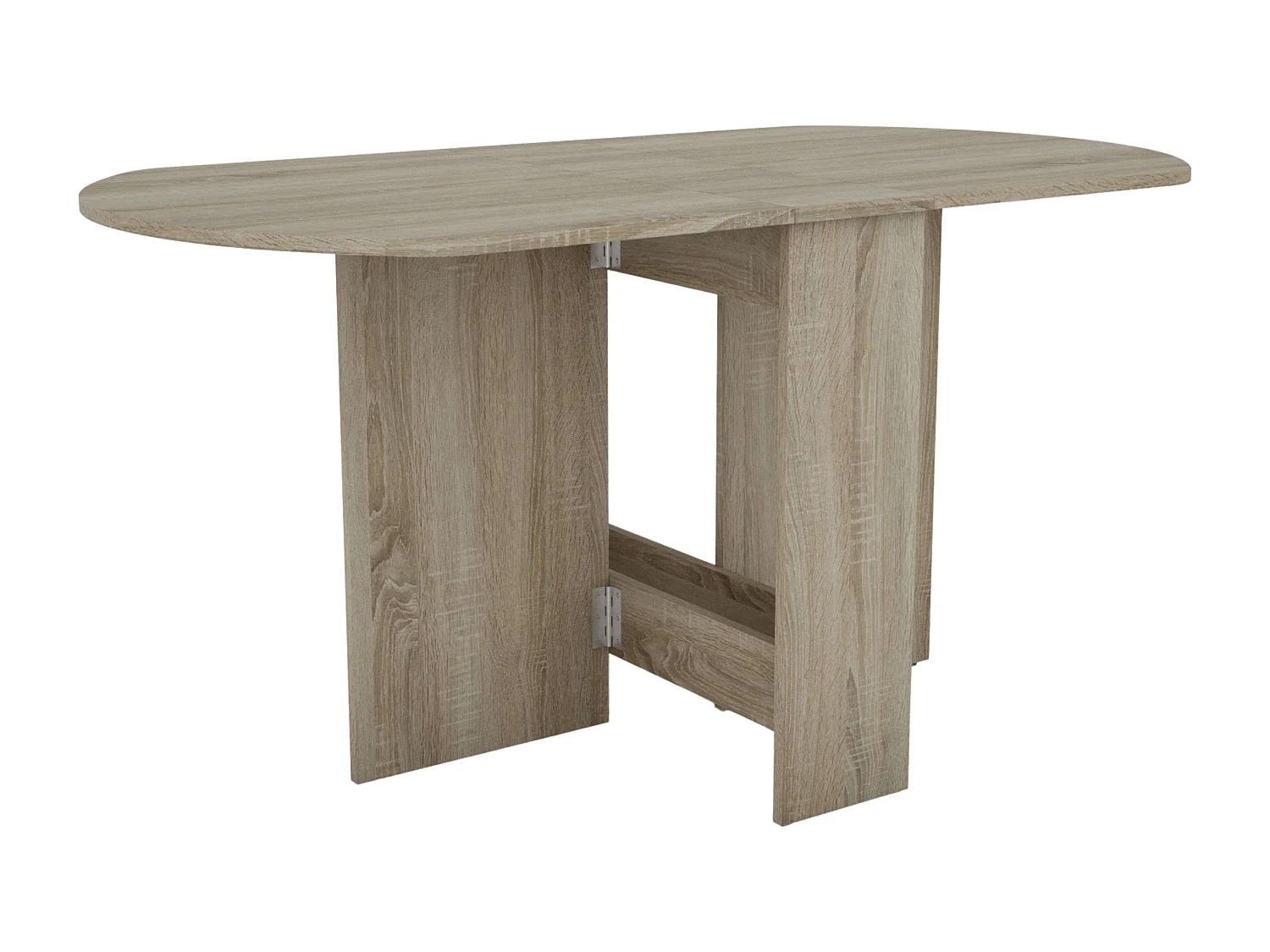 Mesa de jantar redonda dobrável Sand Sonoma carvalho melamina 150x75x80 cm