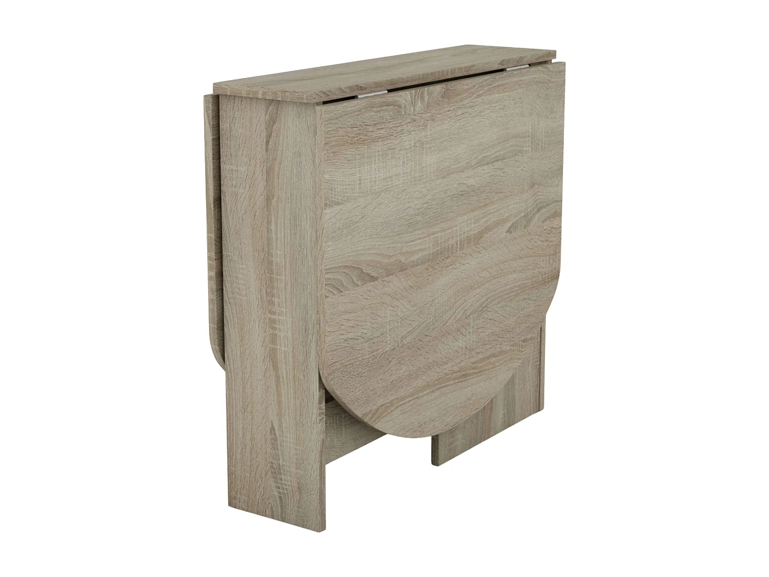 Mesa de jantar redonda dobrável Sand Sonoma carvalho melamina 150x75x80 cm