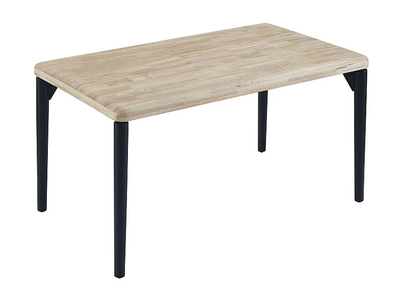 Mesa de jantar fixa estilo industrial Napi para 6 pessoas, carvalho/preto, 140 x 80 cm