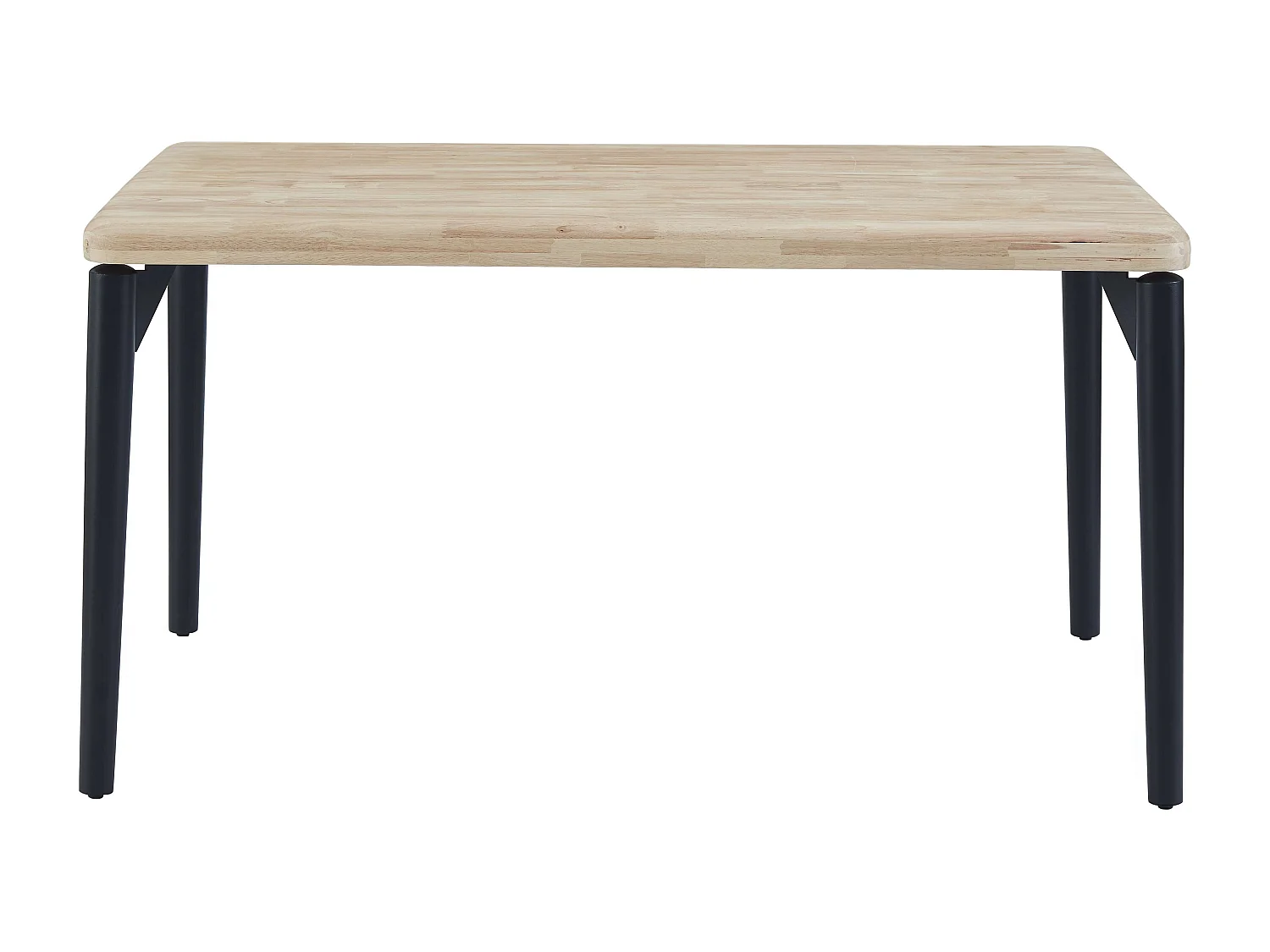 Mesa de jantar fixa estilo industrial Napi para 6 pessoas, carvalho/preto, 140 x 80 cm