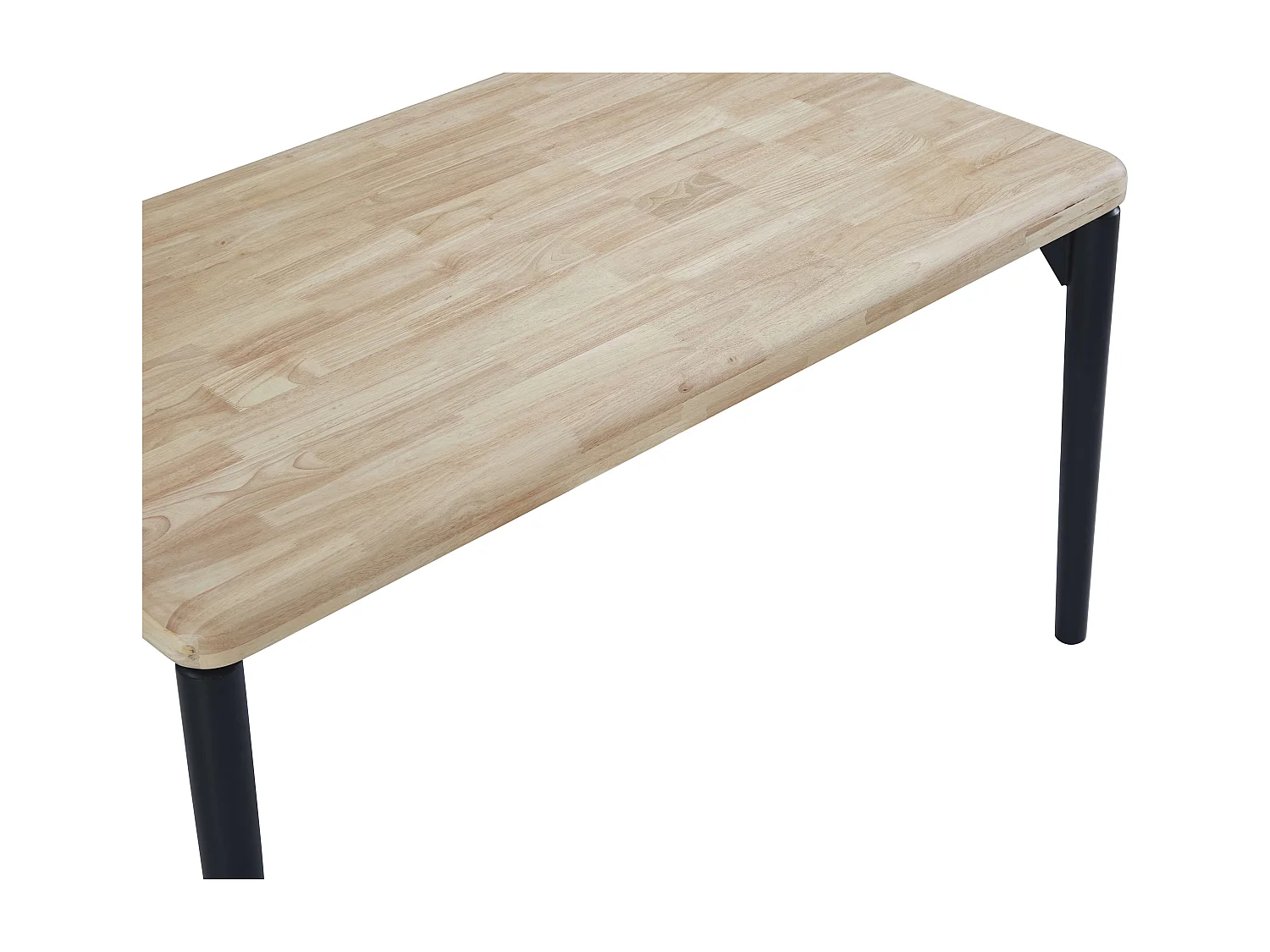 Mesa de jantar fixa estilo industrial Napi para 6 pessoas, carvalho/preto, 140 x 80 cm