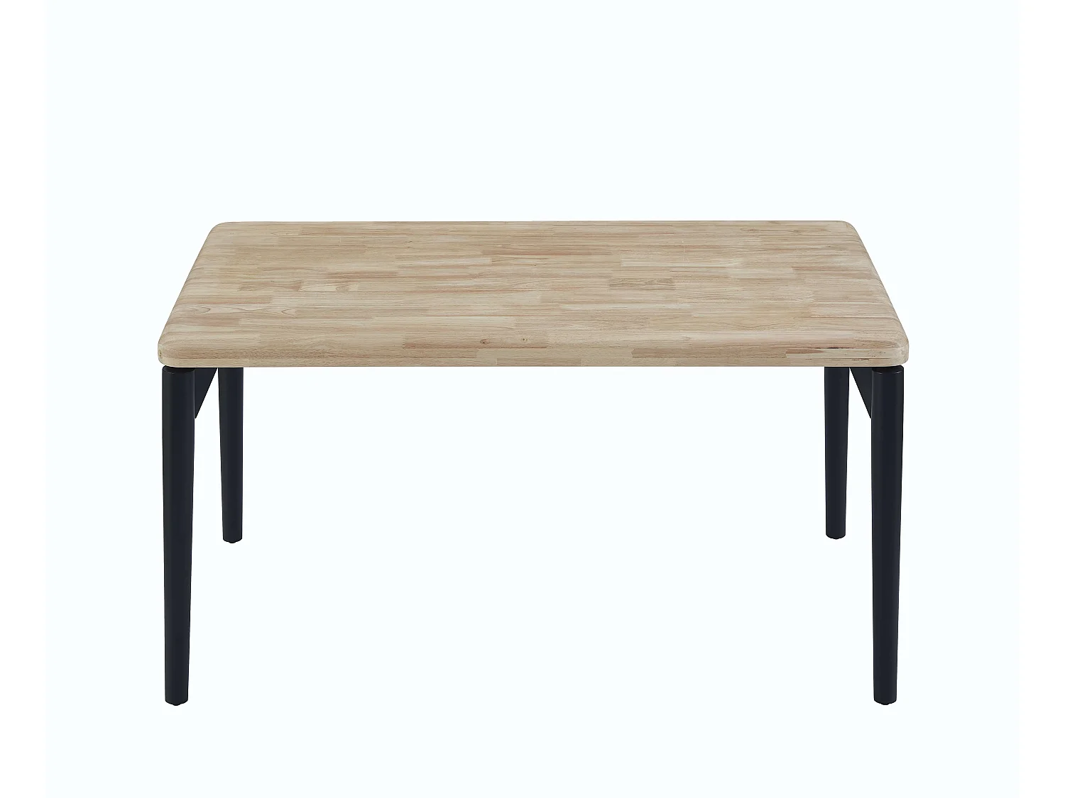 Table à manger fixe style industriel Napi pour 6 personnes, chêne/noir, 140 x 80 cm