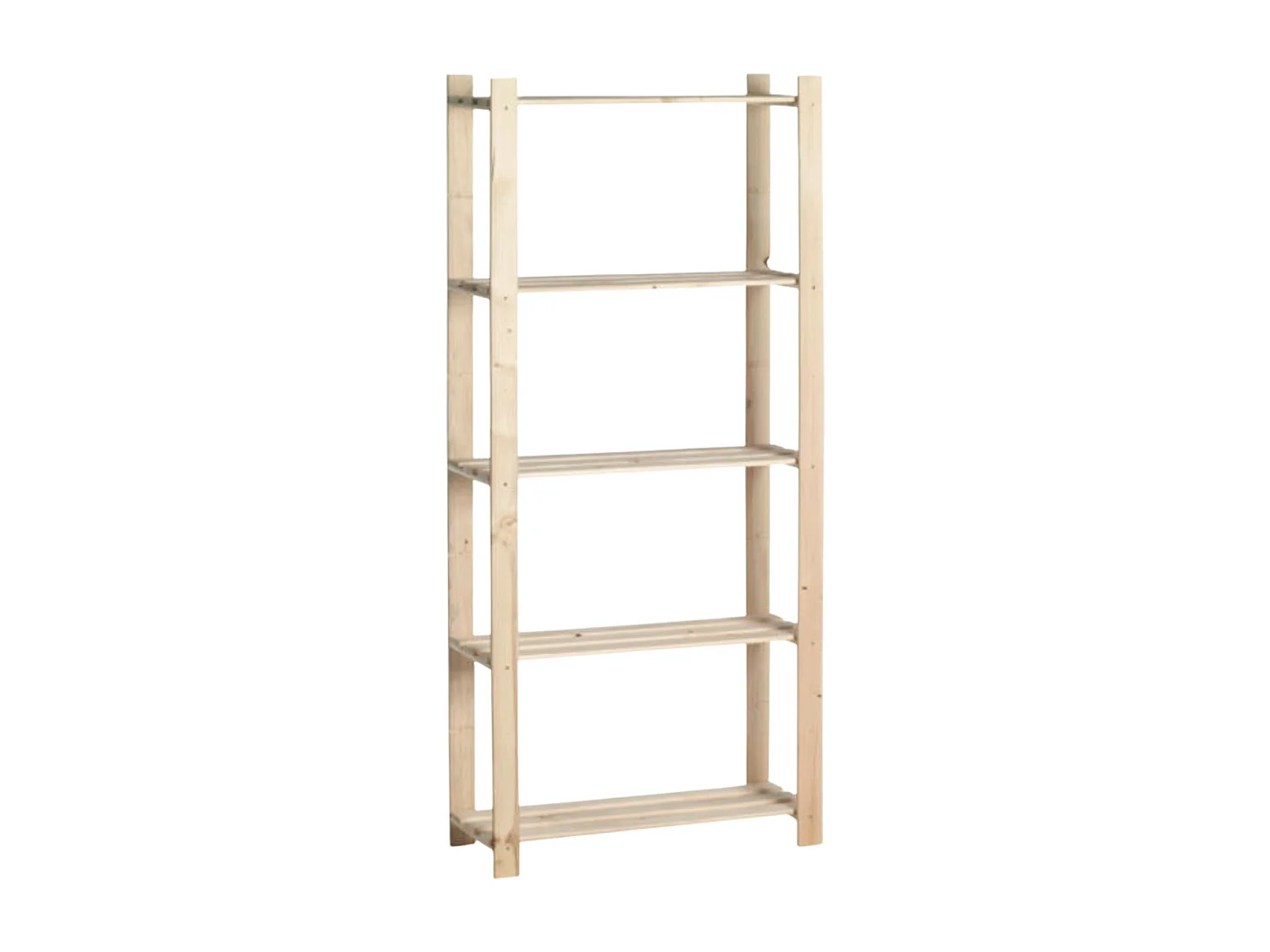 Étagère simple en bois 5 tablettes 175 x 80 x 30 cm