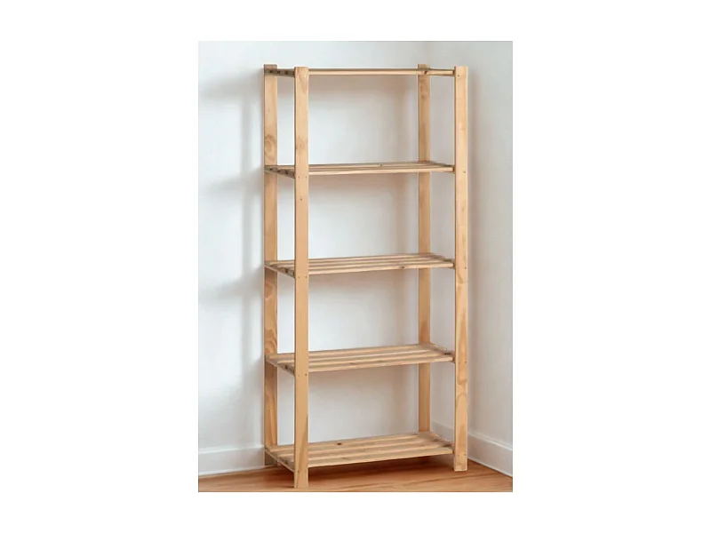 Eenvoudige plank van FSC®-gecertificeerd hout - 5 planken - 175 x 80 x 40 cm - Maximale belasting 125 kg