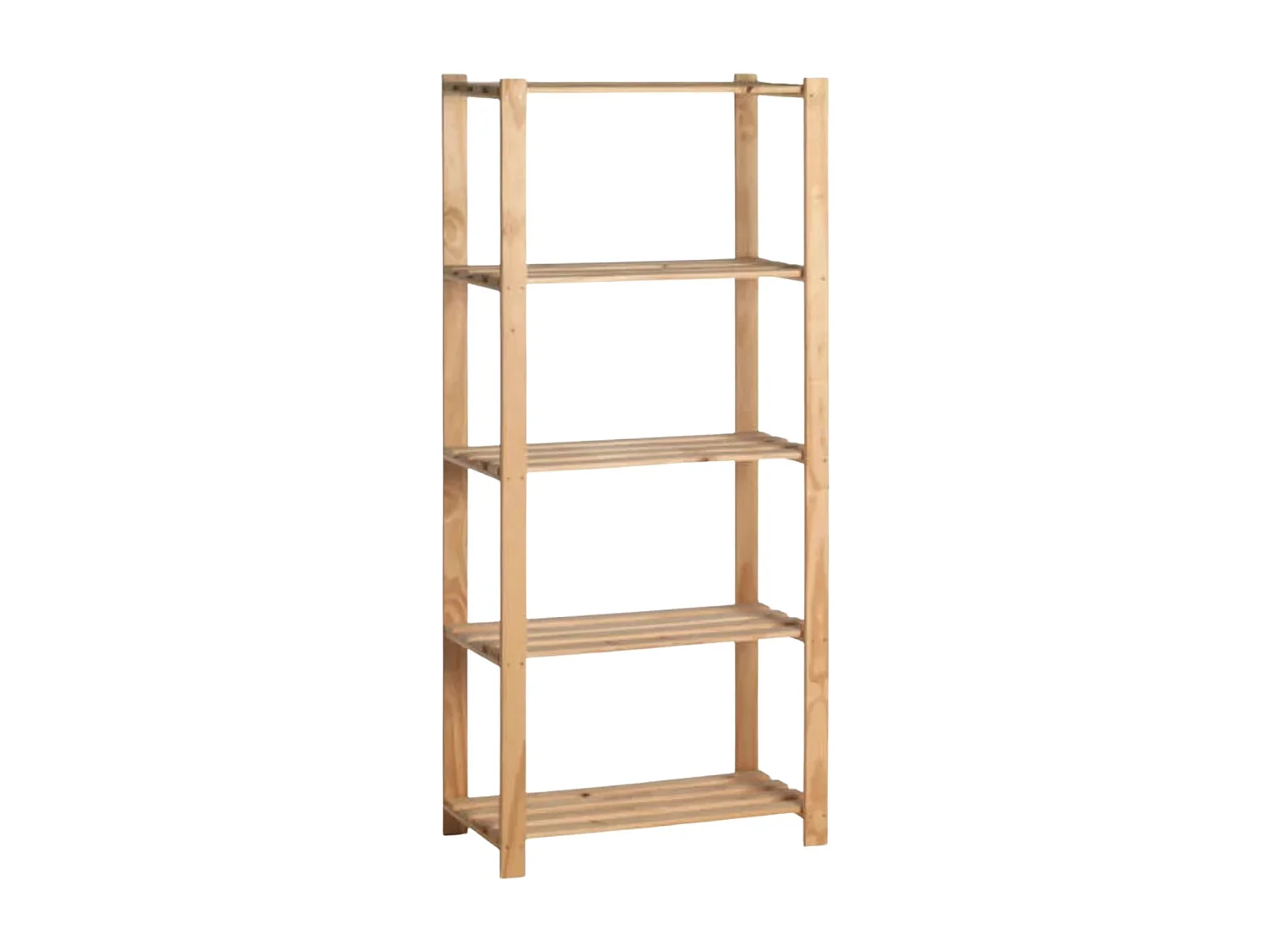 Étagère simple en bois certifié FSC® - 5 tablettes - 175 x 80 x 40 cm - Charge maximale 125 kg