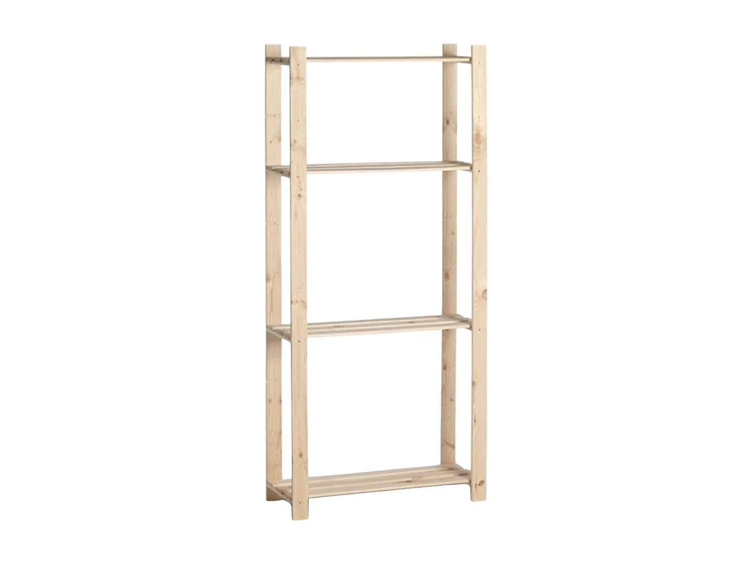 Étagère en bois 4 tablettes – 175 × 80 × 30 cm