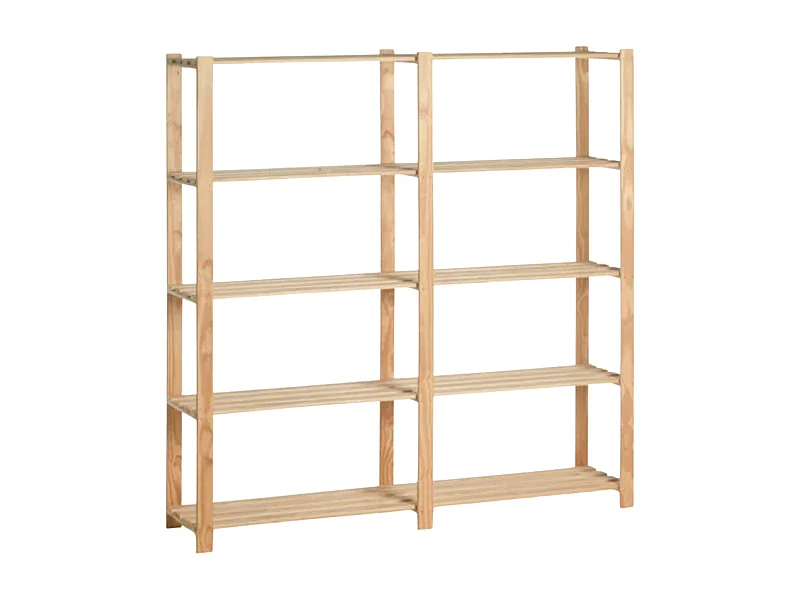 Dubbele houten plank – 5 planken – 175 × 175 × 40 cm – maximale belasting 250 kg