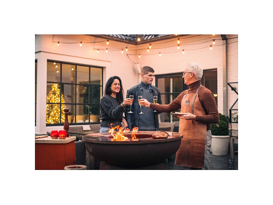 Barbecue Acier Corten D.99cm - White Fire