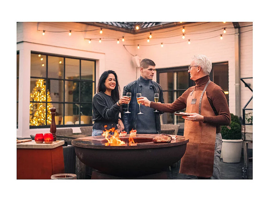 Barbecue Acier Corten D.99cm - White Fire