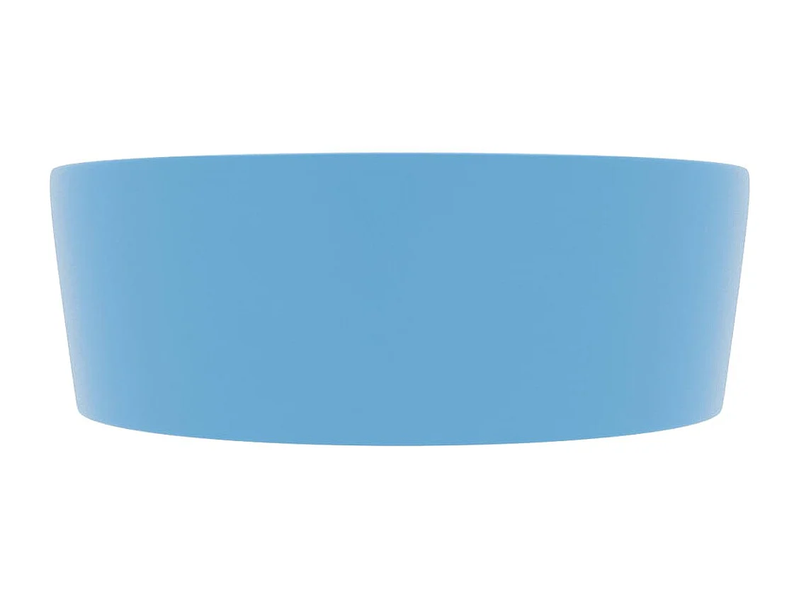 Lavabo salle de bain-Lavabo de luxe avec trop-plein Bleu clair mat 36x13cm Céramique